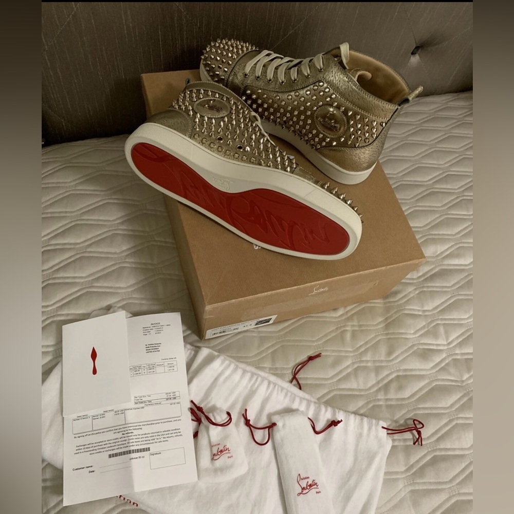 BRAND NEW CHRISTIAN LOUBOUTIN LAMINATO ANIMAL SPIKES